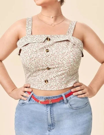 Top SHEIN CURVE, floral