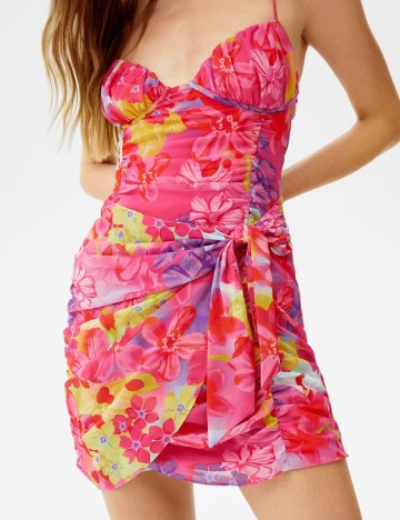 Rochie scurta Bershka, mix culori