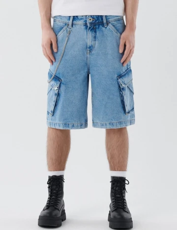 Pantaloni scurti CROPP, albastru