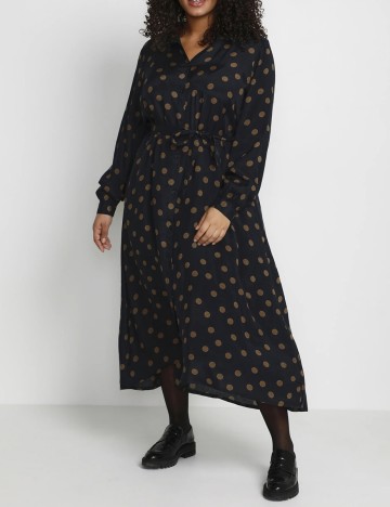 Rochie medie Kaffe Curve, negru, 48