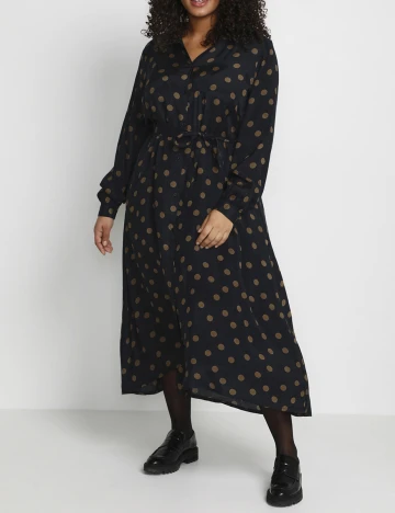 Rochie medie Kaffe Curve, negru