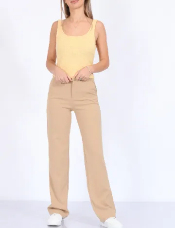 Pantaloni Vero Moda, maro deschis
