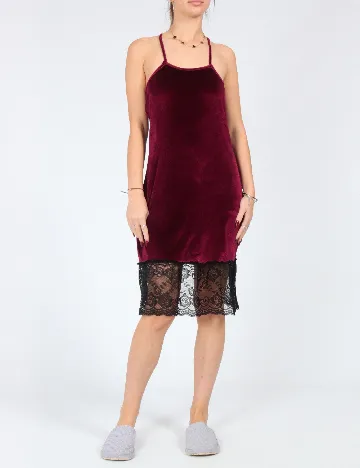 Rochie scurta de noapte SHEIN, visiniu Rosu