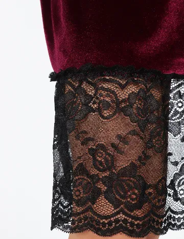 Rochie scurta de noapte SHEIN, visiniu Rosu