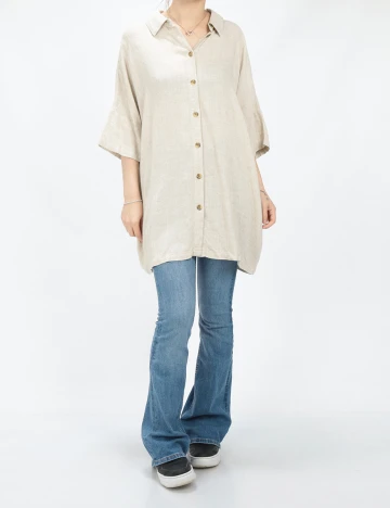 Camasa overzise Vero Moda, crem