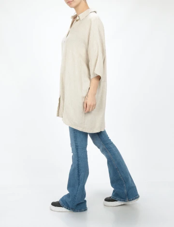 Camasa overzise Vero Moda, crem