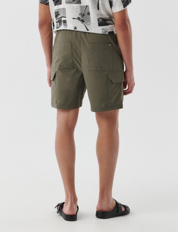 Pantaloni Scurti CROPP, verde inchis