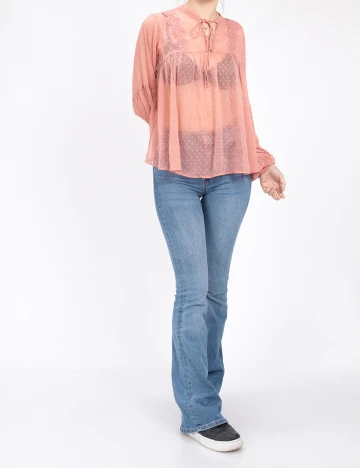 Bluza Vero Moda, roz pudra inchis