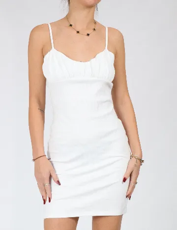 Rochie scurta Bershka, alb Alb