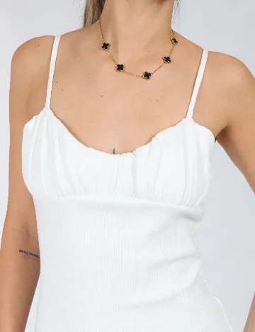 Rochie scurta Bershka, alb Alb