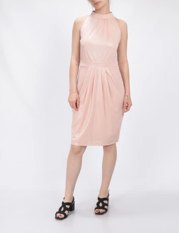 Rochie scurta Vila, roz pal