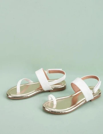 Sandale Shein Kids, alb
