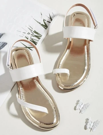 Sandale Shein Kids, alb