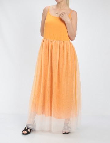 Rochie Lunga SHEIN, portocaliu, L