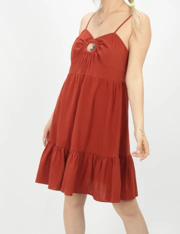 Rochie Scurta SHEIN, caramiziu