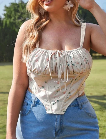 Top SHEIN CURVE, crem