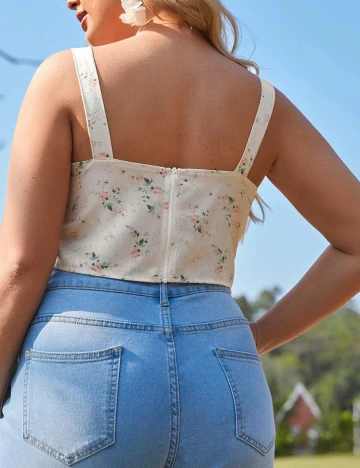 Top SHEIN CURVE, crem
