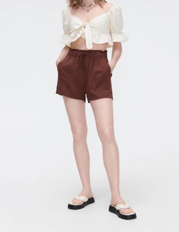 Pantaloni Scurti CROPP, maro