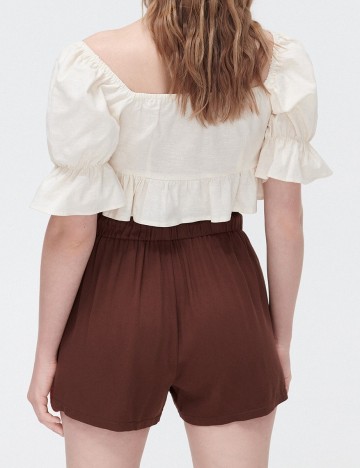 Pantaloni Scurti CROPP, maro