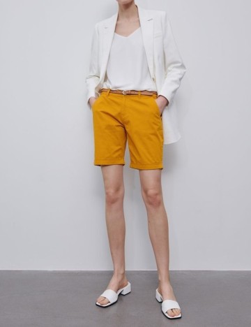 Pantaloni Scurti Reserved, mustar, 44