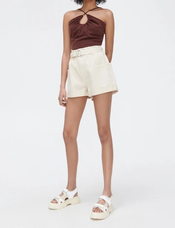 Pantaloni Scurti CROPP, crem