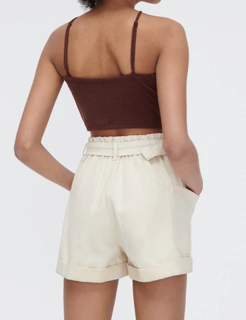 Pantaloni Scurti CROPP, crem