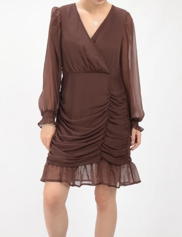 Rochie scurta Vero Moda, maro