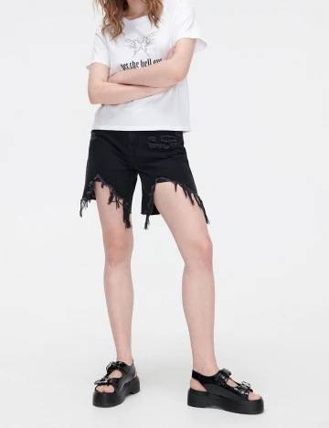 Pantaloni Scurti CROPP, negru