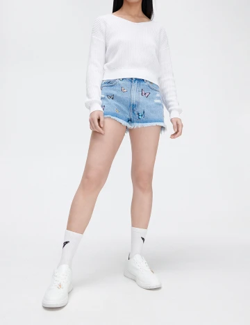 Pantaloni Scurti CROPP, albastru