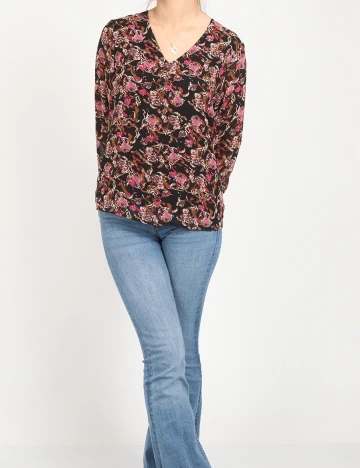 Camasa Vero Moda, negru floral