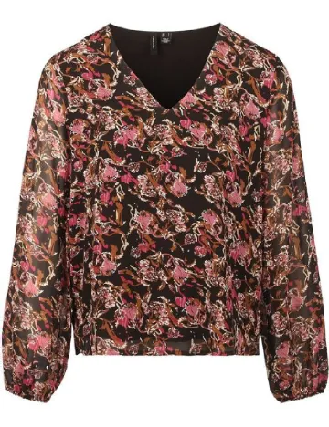 Camasa Vero Moda, negru floral