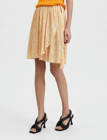 Fusta Selected Femme, galben