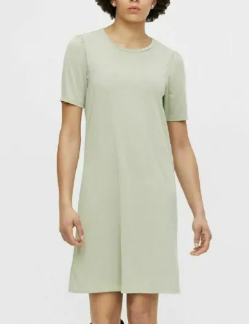 Rochie scurta Pieces, verde deschis
