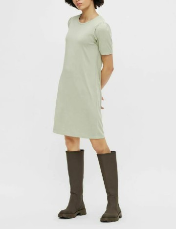 Rochie scurta Pieces, verde deschis