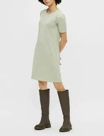 Rochie scurta Pieces, verde deschis