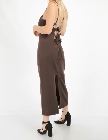 Rochie medie Only, maro