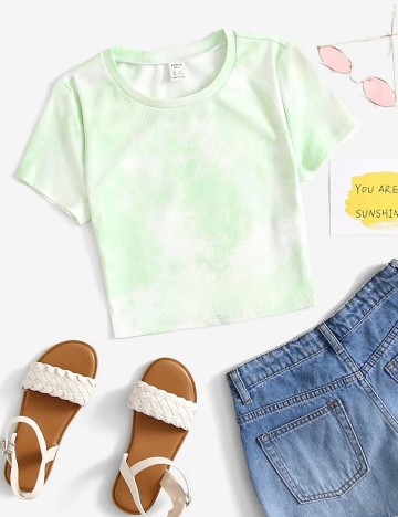 Top Shein Kids, verde, 12-13 ANI