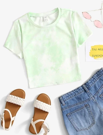 Top Shein Kids, verde