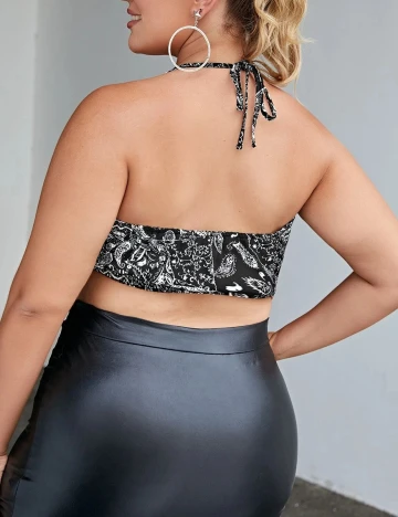 Top SHEIN CURVE, negru