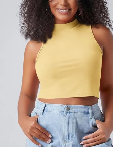 Top SHEIN CURVE, galben