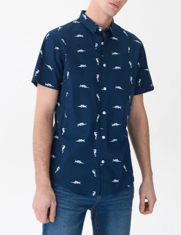 Camasa House Brand, bleumarin