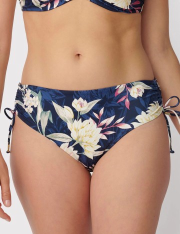 Chilot de baie Botanical Leaf Midi Triumph, bleumarin