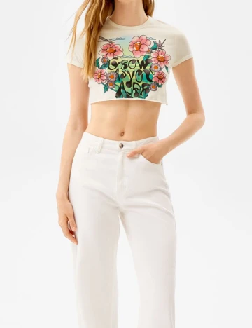 Top Bershka, alb