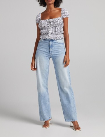Top Bershka, alb, XS