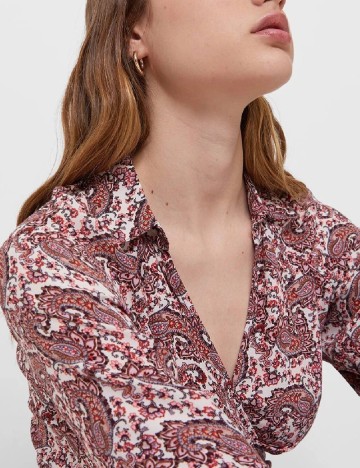 Camasa Stradivarius, roz pudra inchis