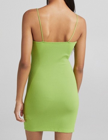 Rochie scurta Bershka, verde