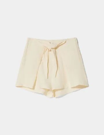 Pantaloni scurti Bershka, crem