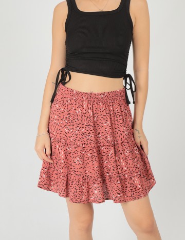 Fusta Vero Moda, roz pudra, S