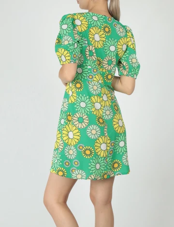 Rochie scurta Vero Moda, verde floral Verde