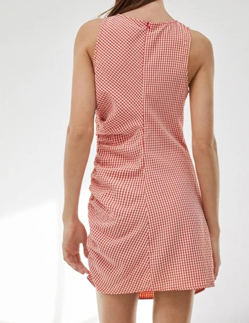 Rochie scurta SHEIN, alb/rosu
